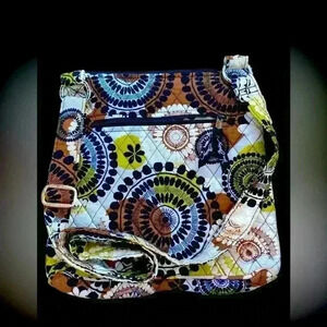 Vera Bradley Cocoa Moss Pattern Crossbody Purse